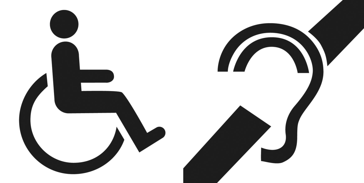 Access symbols wheelchair and hearing loop