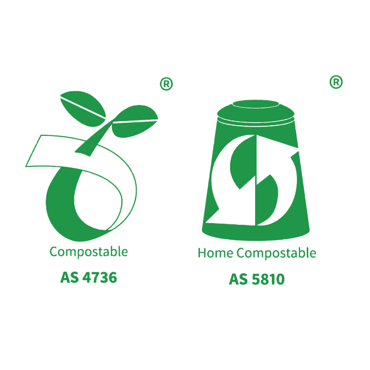image of certification symbols for compostable liners