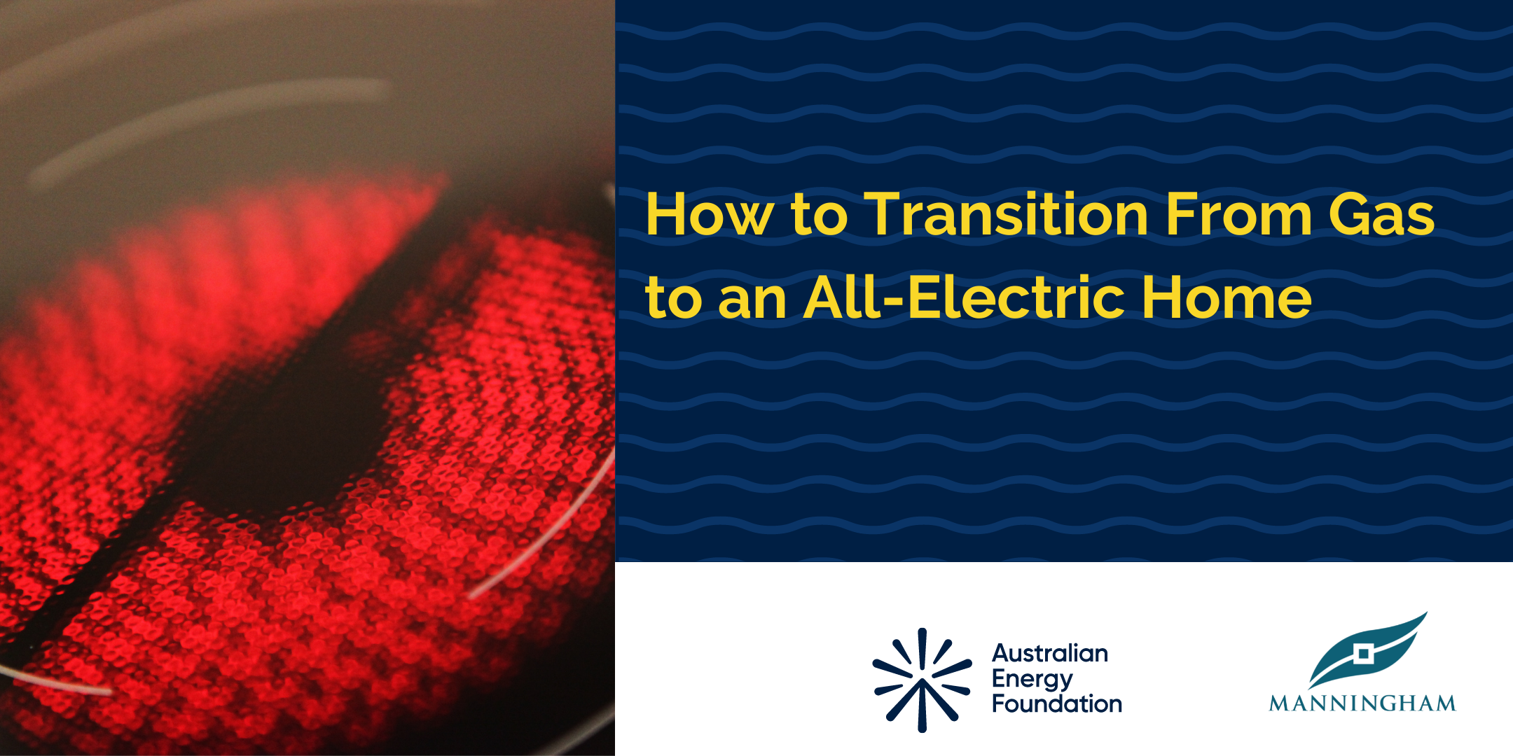 Image of a red electric hot plate with the words how to transition from gas to an all electric home